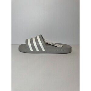 Adidas Mens Adilette Shower Locker Slide Shoe Water Sandal Gray/White GY1891